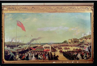 Napoleon III Welcoming Queen Victoria at the Port of Boulogne, 18th August 1855 by Louis Armand